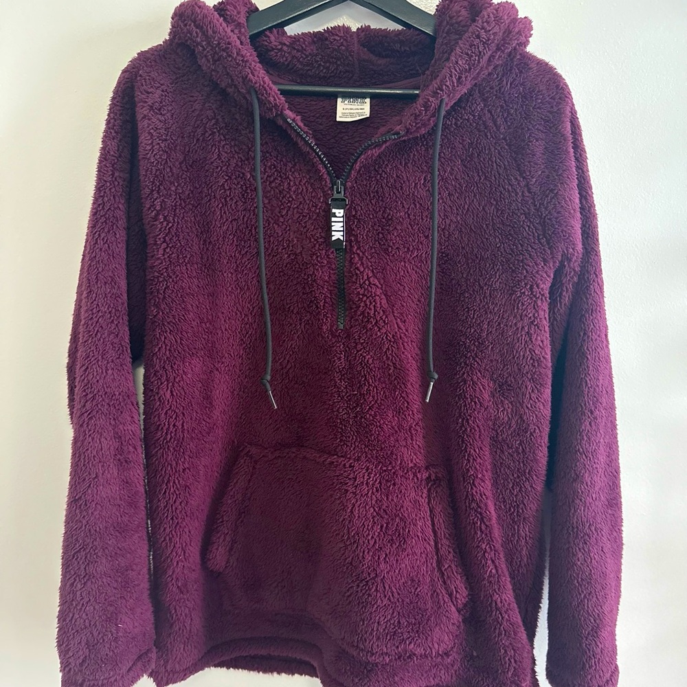 Victoria’s Secret Pink quarter zip hoodie purple